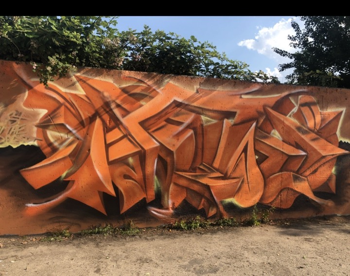 Orange wall painting